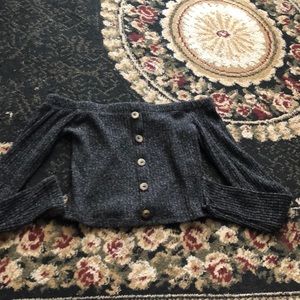 Selling a crop off the shoulder top